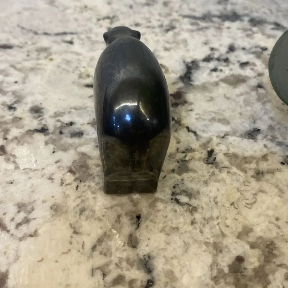 Vintage Dansk Silverplate Figurine Bear‎ Paperweight Gunnar Cyren Polar Bear